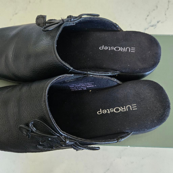 Women's Eurostep Black Demure Mules Size 7 - Picture 4 of 11